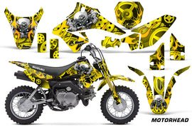 Dirt Bike Graphics Kit Decal Sticker Wrap For Suzuki DRZ70 2008-2016 MOTORHEAD YELLOW-atv motorcycle utv parts accessories gear helmets jackets gloves pantsAll Terrain Depot