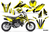 Dirt Bike Graphics Kit Decal Sticker Wrap For Suzuki DRZ70 2008-2016 SLASH YELLOW