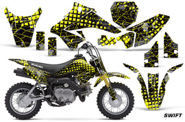 Dirt Bike Graphics Kit Decal Sticker Wrap For Suzuki DRZ70 2008-2016 SWIFT YELLOW BLACK-atv motorcycle utv parts accessories gear helmets jackets gloves pantsAll Terrain Depot