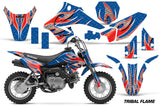 Dirt Bike Graphics Kit Decal Sticker Wrap For Suzuki DRZ70 2008-2016 TRIBAL RED BLUE