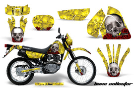 Dirt Bike Graphics Kit Decal Sticker Wrap For Suzuki DRZ200SE 1996-2009 BONES YELLOW-atv motorcycle utv parts accessories gear helmets jackets gloves pantsAll Terrain Depot