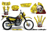Dirt Bike Graphics Kit Decal Sticker Wrap For Suzuki DRZ200SE 1996-2009 BONES YELLOW