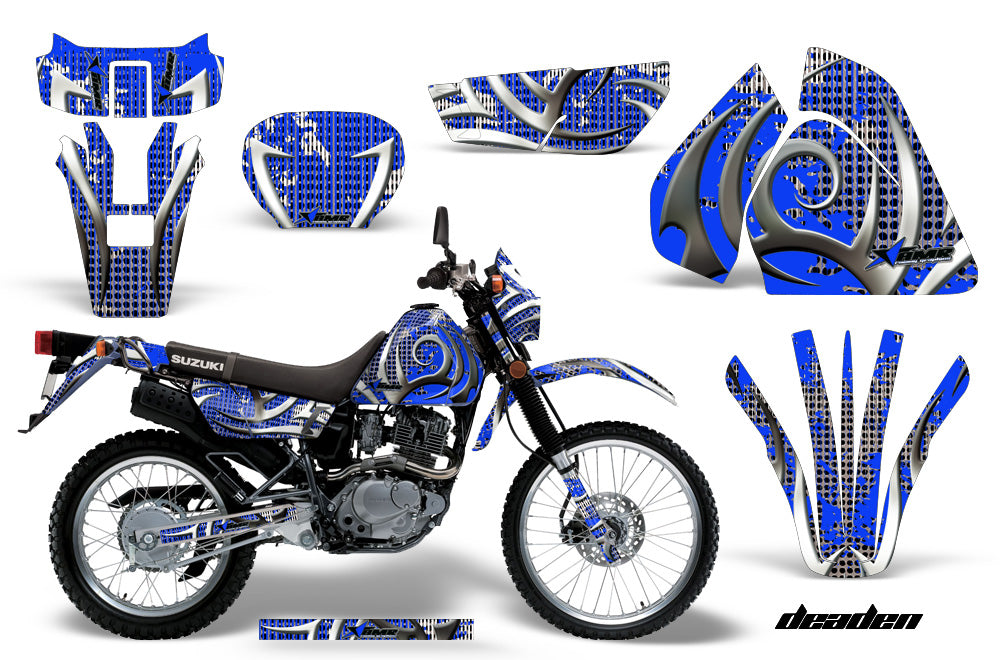 Dirt Bike Graphics Kit Decal Sticker Wrap For Suzuki DRZ200SE 1996-2009 DEADEN BLUE-atv motorcycle utv parts accessories gear helmets jackets gloves pantsAll Terrain Depot
