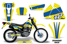 Load image into Gallery viewer, Dirt Bike Graphics Kit Decal Sticker Wrap For Suzuki DRZ200SE 1996-2009 DIAMOND RACE BLUE YELLOW-atv motorcycle utv parts accessories gear helmets jackets gloves pantsAll Terrain Depot