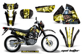 Dirt Bike Graphics Kit Decal Sticker Wrap For Suzuki DRZ200SE 1996-2009 HATTER BLACK YELLOW