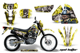 Dirt Bike Graphics Kit Decal Sticker Wrap For Suzuki DRZ200SE 1996-2009 HATTER SILVER YELLOW