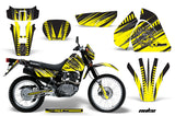 Dirt Bike Graphics Kit Decal Sticker Wrap For Suzuki DRZ200SE 1996-2009 NUKE YELLOW BLACK
