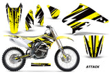 Dirt Bike Graphics Kit Decal Sticker Wrap For Suzuki RMZ250 2004-2006 ATTACK YELLOW