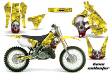 Load image into Gallery viewer, Dirt Bike Graphics Kit Decal Sticker Wrap For Suzuki RM125 1996-1998 BONES YELLOW-atv motorcycle utv parts accessories gear helmets jackets gloves pantsAll Terrain Depot