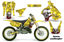 Load image into Gallery viewer, Graphics Kit Decal Sticker Wrap + # Plates For Suzuki RM125 1996-1998 BONES YELLOW-atv motorcycle utv parts accessories gear helmets jackets gloves pantsAll Terrain Depot