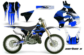 Dirt Bike Graphics Kit Decal Sticker Wrap For Suzuki RM125 1996-1998 CARBONX BLUE-atv motorcycle utv parts accessories gear helmets jackets gloves pantsAll Terrain Depot