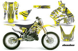 Dirt Bike Graphics Kit Decal Sticker Wrap For Suzuki RM125 1996-1998 DEADEN YELLOW-atv motorcycle utv parts accessories gear helmets jackets gloves pantsAll Terrain Depot