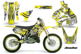 Graphics Kit Decal Sticker Wrap + # Plates For Suzuki RM125 1996-1998 DEADEN YELLOW