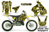 Dirt Bike Graphics Kit Decal Sticker Wrap For Suzuki RM125 1996-1998 HISH YELLOW