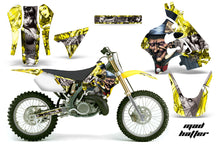 Load image into Gallery viewer, Dirt Bike Graphics Kit Decal Sticker Wrap For Suzuki RM125 1996-1998 HATTER SILVER YELLOW-atv motorcycle utv parts accessories gear helmets jackets gloves pantsAll Terrain Depot