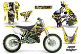Dirt Bike Graphics Kit Decal Sticker Wrap For Suzuki RM125 1996-1998 HATTER SILVER YELLOW