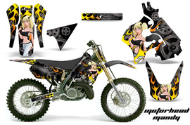 Graphics Kit Decal Sticker Wrap + # Plates For Suzuki RM125 1996-1998 MOTO MANDY BLACK-atv motorcycle utv parts accessories gear helmets jackets gloves pantsAll Terrain Depot