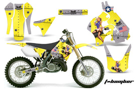 Dirt Bike Graphics Kit Decal Sticker Wrap For Suzuki RM125 1996-1998 TBOMBER YELLOW-atv motorcycle utv parts accessories gear helmets jackets gloves pantsAll Terrain Depot