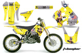 Graphics Kit Decal Sticker Wrap + # Plates For Suzuki RM125 1996-1998 TBOMBER YELLOW
