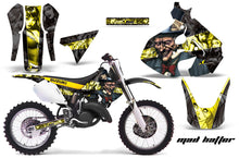 Load image into Gallery viewer, Dirt Bike Graphics Kit Decal Sticker Wrap For Suzuki RM125 1999-2000 HATTER BLACK YELLOW-atv motorcycle utv parts accessories gear helmets jackets gloves pantsAll Terrain Depot