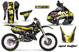 Graphics Kit Decal Sticker Wrap + # Plates For Suzuki RM125 1999-2000 HATTER YELLOW BLACK