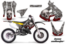 Load image into Gallery viewer, Dirt Bike Graphics Kit Decal Sticker Wrap For Suzuki RM125 1999-2000 BONES SILVER-atv motorcycle utv parts accessories gear helmets jackets gloves pantsAll Terrain Depot