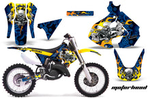 Load image into Gallery viewer, Dirt Bike Graphics Kit Decal Sticker Wrap For Suzuki RM125 1999-2000 MOTORHEAD BLUE-atv motorcycle utv parts accessories gear helmets jackets gloves pantsAll Terrain Depot