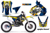 Dirt Bike Graphics Kit Decal Sticker Wrap For Suzuki RM125 1999-2000 MOTORHEAD BLUE