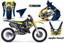 Load image into Gallery viewer, Graphics Kit Decal Sticker Wrap + # Plates For Suzuki RM125 1999-2000 MOTORHEAD BLUE-atv motorcycle utv parts accessories gear helmets jackets gloves pantsAll Terrain Depot