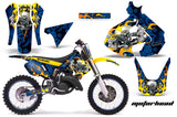 Graphics Kit Decal Sticker Wrap + # Plates For Suzuki RM125 1999-2000 MOTORHEAD BLUE
