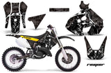 Dirt Bike Graphics Kit Decal Sticker Wrap For Suzuki RM125 1999-2000 REAPER BLACK