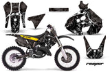 Graphics Kit Decal Sticker Wrap + # Plates For Suzuki RM125 1999-2000 REAPER BLACK