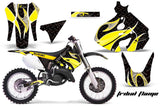 Dirt Bike Graphics Kit Decal Sticker Wrap For Suzuki RM125 1999-2000 TRIBAL YELLOW BLACK