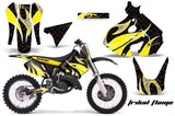 Graphics Kit Decal Sticker Wrap + # Plates For Suzuki RM125 1999-2000 TRIBAL YELLOW BLACK