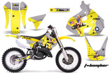 Dirt Bike Graphics Kit Decal Sticker Wrap For Suzuki RM125 1999-2000 TBOMBER YELLOW