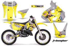 Graphics Kit Decal Sticker Wrap + # Plates For Suzuki RM125 1999-2000 TBOMBER YELLOW-atv motorcycle utv parts accessories gear helmets jackets gloves pantsAll Terrain Depot
