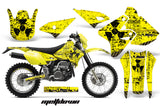 Dirt Bike Graphics Kit Decal Sticker Wrap For Suzuki DRZ400S 2000-2018 MELTDOWN BLACK YELLOW