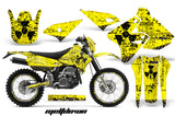 Graphics Kit Decal Sticker Wrap + # Plates For Suzuki DRZ400S 2000-2018 MELTDOWN BLACK YELLOW