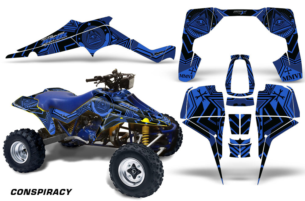 ATV Graphic Kit Quad Decal Wrap For Suzuki Quadracer LT500R 1987-1990 CONSPIRACY BLUE-atv motorcycle utv parts accessories gear helmets jackets gloves pantsAll Terrain Depot