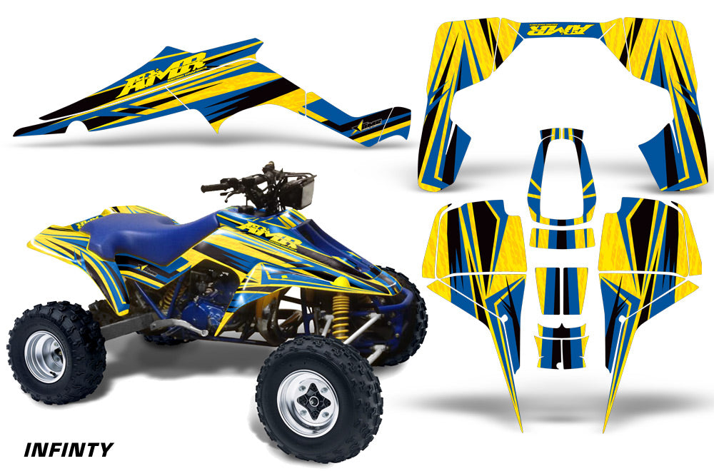 ATV Graphic Kit Quad Decal Wrap For Suzuki Quadracer LT500R 1987-1990 INFINITY BLUE YELLOW-atv motorcycle utv parts accessories gear helmets jackets gloves pantsAll Terrain Depot