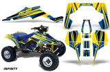ATV Graphic Kit Quad Decal Wrap For Suzuki Quadracer LT500R 1987-1990 INFINITY BLUE YELLOW