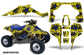 ATV Graphic Kit Quad Decal Wrap For Suzuki Quadracer LT500R 1987-1990 NORTHSTAR BLUE YELLOW-atv motorcycle utv parts accessories gear helmets jackets gloves pantsAll Terrain Depot