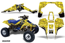 Load image into Gallery viewer, ATV Graphic Kit Quad Decal Wrap For Suzuki Quadracer LT500R 1987-1990 REAPER YELLOW-atv motorcycle utv parts accessories gear helmets jackets gloves pantsAll Terrain Depot