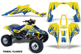 ATV Graphic Kit Quad Decal Wrap For Suzuki Quadracer LT500R 1987-1990 TRIBAL BLUE YELLOW