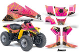 ATV Graphics Kit Quad Decal Sticker Wrap For Suzuki LT80 1987-2006 LUNA YELLOW PINK