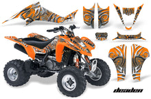 Load image into Gallery viewer, ATV Graphics Kit Decal Sticker Wrap For Kawasaki KFX400 2003-2008 DEADEN ORANGE-atv motorcycle utv parts accessories gear helmets jackets gloves pantsAll Terrain Depot