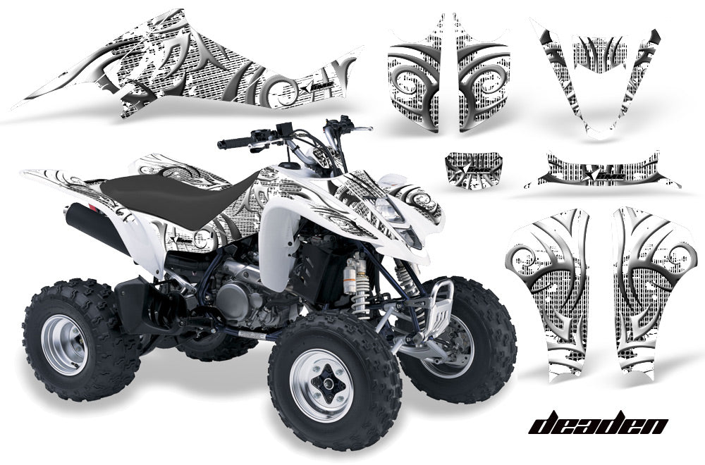 ATV Graphics Kit Decal Sticker Wrap For Kawasaki KFX400 2003-2008 DEADEN WHITE-atv motorcycle utv parts accessories gear helmets jackets gloves pantsAll Terrain Depot