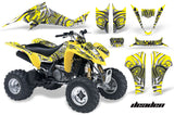 ATV Graphics Kit Decal Sticker Wrap For Kawasaki KFX400 2003-2008 DEADEN YELLOW