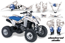 Load image into Gallery viewer, ATV Graphics Kit Decal Sticker Wrap For Kawasaki KFX400 2003-2008 CHECKERED BLUE WHITE-atv motorcycle utv parts accessories gear helmets jackets gloves pantsAll Terrain Depot