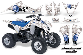 ATV Graphics Kit Decal Sticker Wrap For Suzuki LTZ400 2003-2008 CHECKERED BLUE WHITE-atv motorcycle utv parts accessories gear helmets jackets gloves pantsAll Terrain Depot